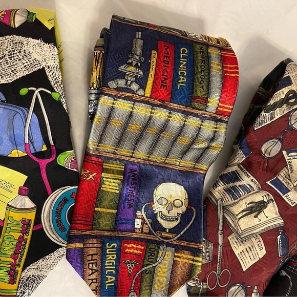 Ties 100% Silk Medical Theme Bundle Set Of 4 - Picture 3 of 9